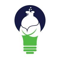 Eco lab bulb shape concept logo template design vector. Natural lab logo designs concept. vector