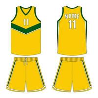 basketball uniform template illustration front and back view vector