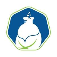 Eco lab logo template design vector. Natural lab logo designs concept. vector
