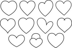 Heart icon doodle. Love icon vector illustration. Pro Vector