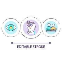 Alzheimer disease loop concept icon. Dementia and memory problems. Patient assistance abstract idea thin line illustration. Isolated outline drawing. Editable stroke vector