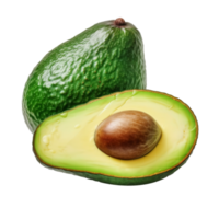 avocado isolated on Transparent background, generate ai png