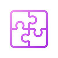 Puzzle pixel perfect gradient linear ui icon. Team cooperation. Idea and solution. Business planning. Line color user interface symbol. Modern style pictogram. Vector isolated outline illustration