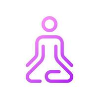 Meditation pixel perfect gradient linear ui icon. Lotus position. Calmness. Relaxation practice. Line color user interface symbol. Modern style pictogram. Vector isolated outline illustration