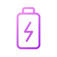 Battery pixel perfect gradient linear ui icon. Accumulator. Physical strength and activity. Vitality. Line color user interface symbol. Modern style pictogram. Vector isolated outline illustration