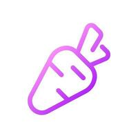 Carrot pixel perfect gradient linear ui icon. Healthy product. Nutritious vegetable. Autumn harvest. Line color user interface symbol. Modern style pictogram. Vector isolated outline illustration