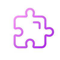 Puzzle piece pixel perfect gradient linear ui icon. Riddle game. Idea and solution. Business planning. Line color user interface symbol. Modern style pictogram. Vector isolated outline illustration