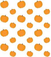 Vector seamless pattern of flat hand drawn pumpkin