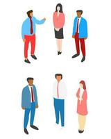 isometric vector illustrations featuring men and women in fashionable clothes, captured in different poses. Showcase front views, perfect for fashion-related projects and designs.