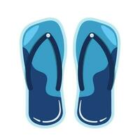 Flip Flop Slippers Animated Cartoon for Summer Doodle Vector Illustration