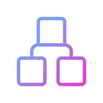 Infographic blocks pixel perfect gradient linear ui icon. Visual materials presentation. Line color user interface symbol. Modern style pictogram. Vector isolated outline illustration