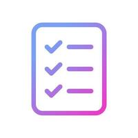 Checklist of completed tasks pixel perfect gradient linear ui icon. Business planner. Project management. Line color user interface symbol. Modern style pictogram. Vector isolated outline illustration