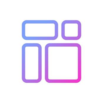 contenido bloques píxel Perfecto degradado lineal ui icono. página web elementos acuerdo. web diseño. línea color usuario interfaz símbolo. moderno estilo pictograma. vector aislado contorno ilustración