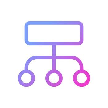 Data structuration process pixel perfect gradient linear ui icon. Infographic plan. Business strategy. Line color user interface symbol. Modern style pictogram. Vector isolated outline illustration