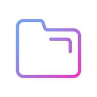 Folder pixel perfect gradient linear ui icon. Online files storage. Digital information. Line color user interface symbol. Modern style pictogram. Vector isolated outline illustration