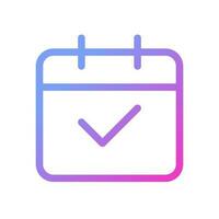 Calendar pixel perfect gradient linear ui icon. Planning events. Schedule mobile app. Line color user interface symbol. Modern style pictogram. Vector isolated outline illustration