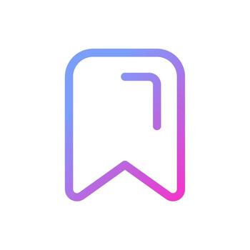 Marked content pixel perfect gradient linear ui icon. Bookmark for website pages. Chosen data. Line color user interface symbol. Modern style pictogram. Vector isolated outline illustration