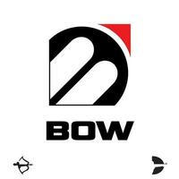 B letter based symbol Bow and Archery concept vector