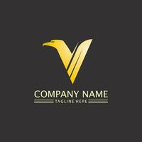 V Letter Logo Template vector