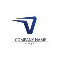 V Letter Logo Template vector