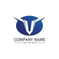 V Letter Logo Template vector