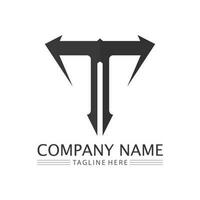 letter T logo image and font T design graphic  vector