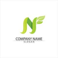 Tree leaf vector and green logo design friendly concept