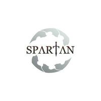 Spartan helmet logo template vector