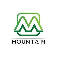 logotipo de icono de montaña vector