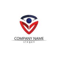 people Community,care group network and social icon design logo and template vector