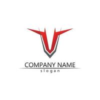 V Letter Logo Template vector