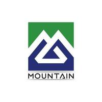 logotipo de icono de montaña vector