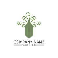 LEAF AND NATURE TREE LOGO FOR BUSINESS VECTOR GREEN PLANT ECOLOGY DESIGN