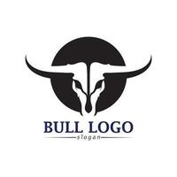 Bull horn logo and symbols template icons app vector