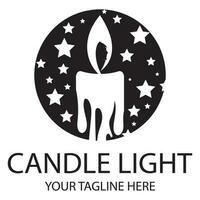 candle light logo design template illustration vector