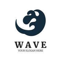 Natural sea wave illustration vector