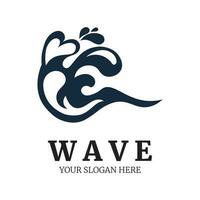 Natural sea wave illustration vector