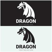 dragon logo art fine modern vector