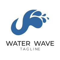 Natural sea wave illustration vector