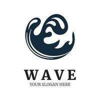 Natural sea wave illustration vector