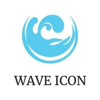 Natural sea wave illustration vector