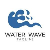 Natural sea wave illustration vector