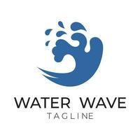 Natural sea wave illustration vector