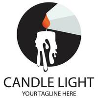 candle light logo design template illustration vector