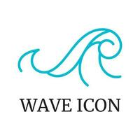 Natural sea wave illustration vector