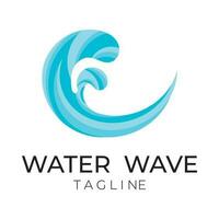 Natural sea wave illustration vector