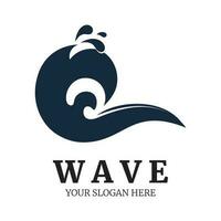 Natural sea wave illustration vector