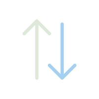 Two way traffic arrows flat color ui icon. Reaching destination. Road sign. Driving car. Finding route. Simple filled element for mobile app. Colorful solid pictogram. Vector isolated RGB illustration