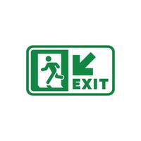 Emergency exit symbol icon isolated on white background vector