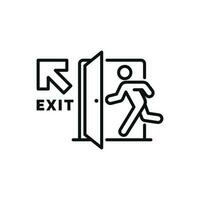 Emergency exit symbol icon isolated on white background vector